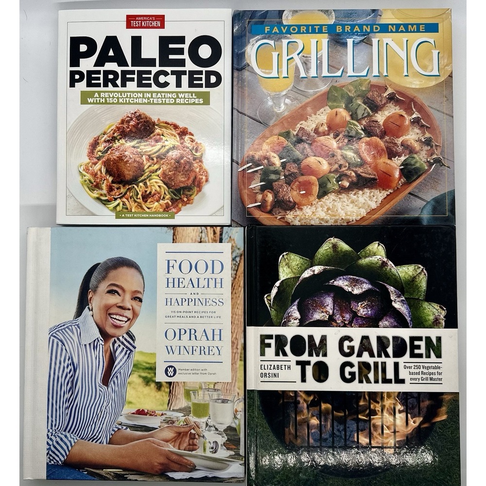 Cookbook Lot 4 Paleo Grilling Vegetables Oprah America's Test Kitchen Health